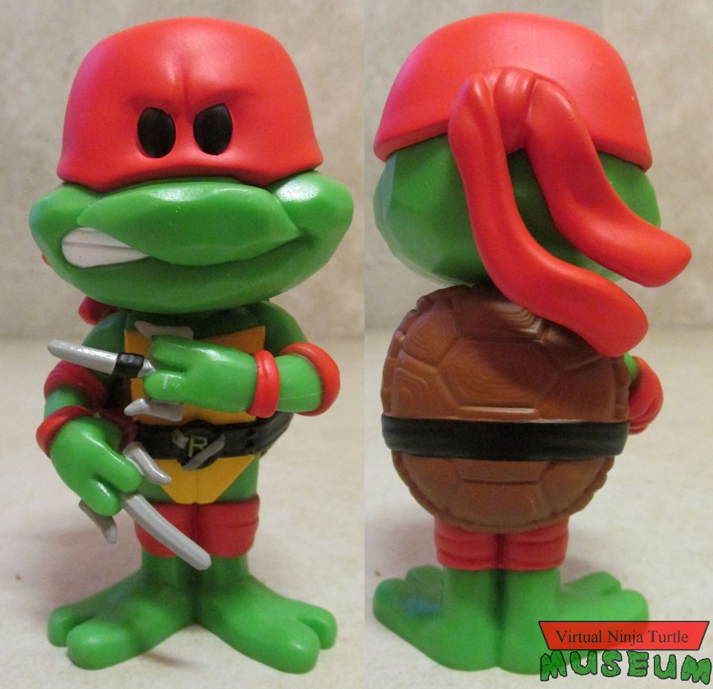 Mutant Mayhem Raphael Soda Vinyl Figure front and back