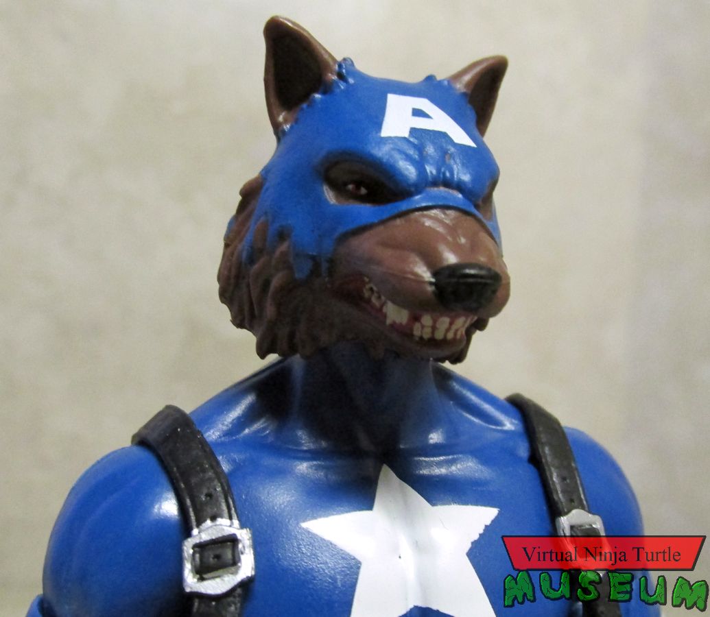 Werewolf captain America close up