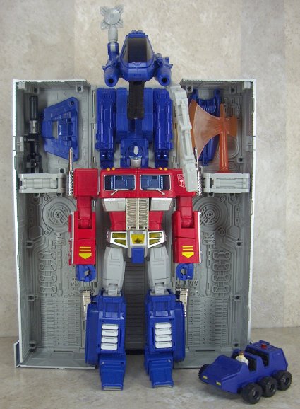 Optimus in repair bay