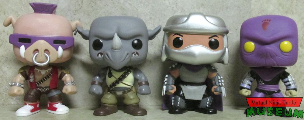 Bad Guy Funkos (Shredder, Foot Soldier, Bebop and Rocksteady)